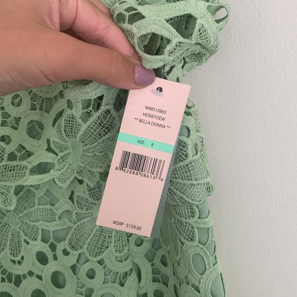 Nanette Lepere Cocktail Green Lace Dress - Picture 3 of 6
